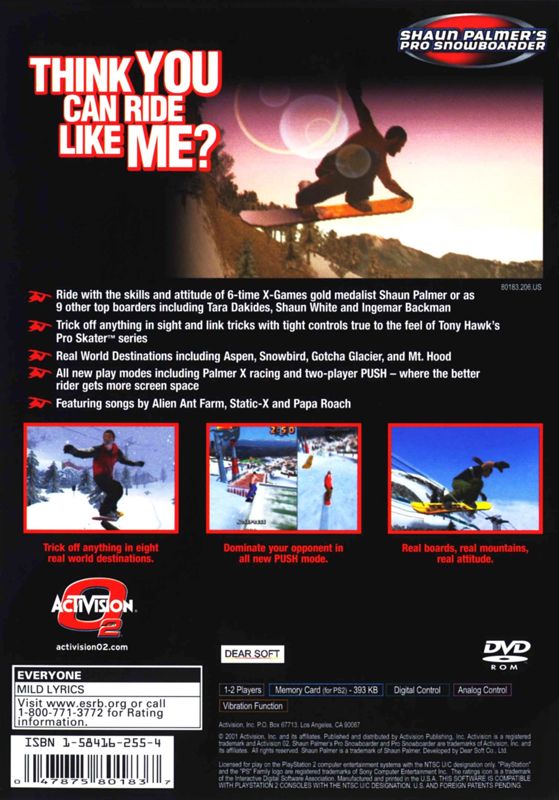 Shaun Palmer's Pro Snowboarder - PlayStation 2