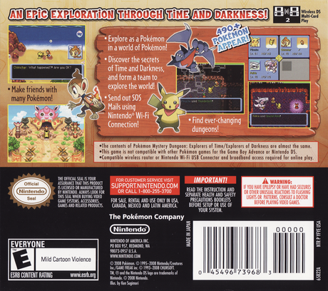 Pokemon Mystery Dungeon: Explorers of Darkness - Nintendo DS