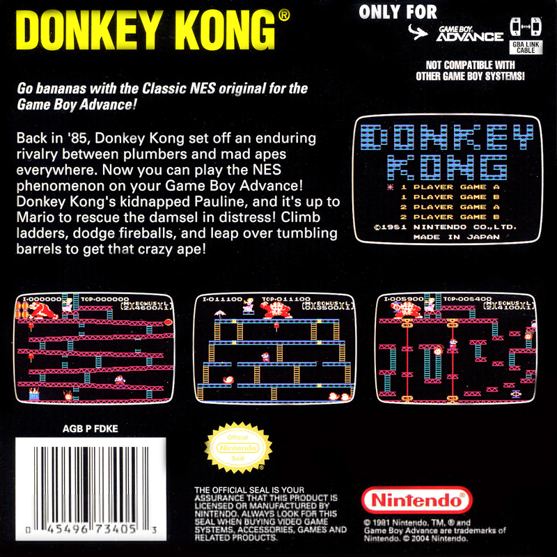 Classic NES Series: Donkey Kong - Game Boy Advance