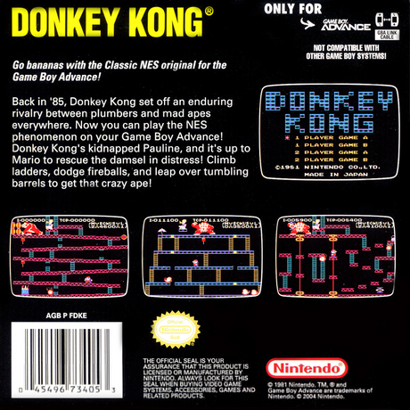 Classic NES Series: Donkey Kong - Game Boy Advance