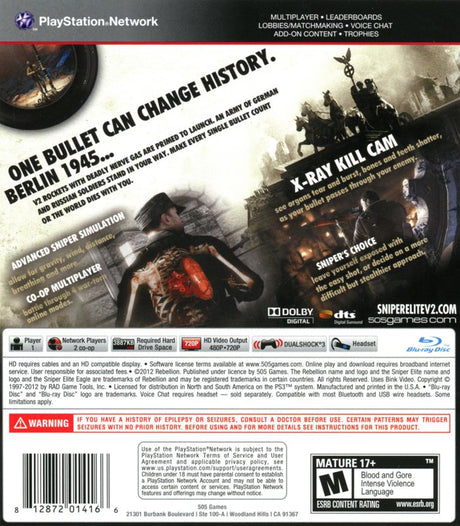 Sniper Elite V2 - PlayStation 3