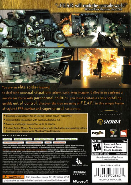 F.E.A.R.: First Encounter Assault Recon - Xbox 360