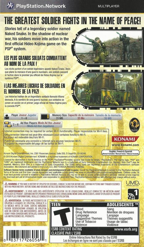 Metal Gear Solid: Peace Walker - PSP