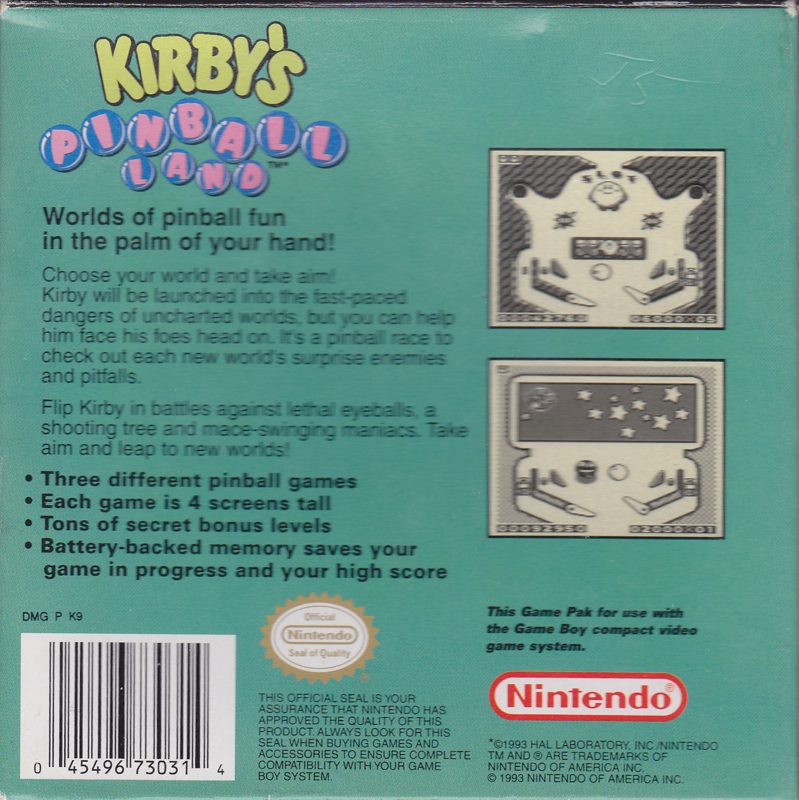 Kirby's Pinball Land - Game Boy