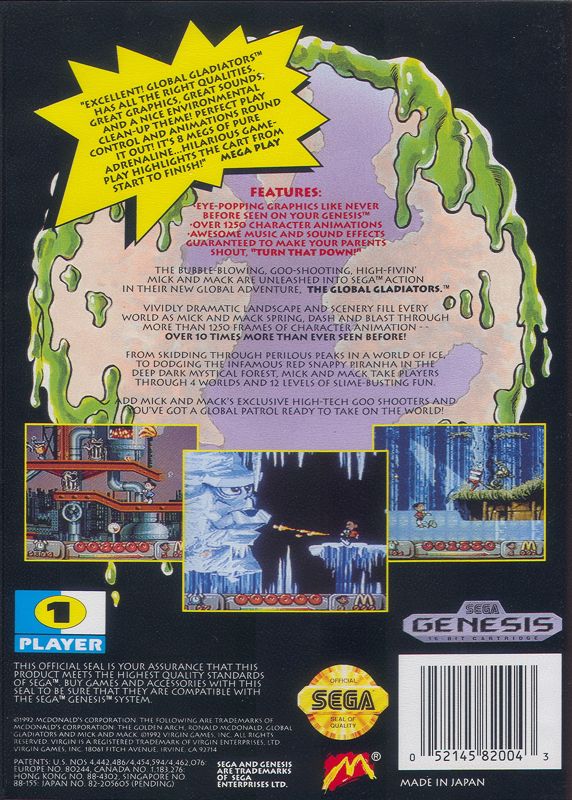 Mick & Mack as the Global Gladiators - SEGA Genesis