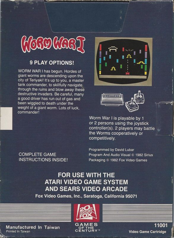 Worm War I - Atari 2600