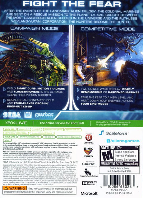 Aliens: Colonial Marines - Xbox 360