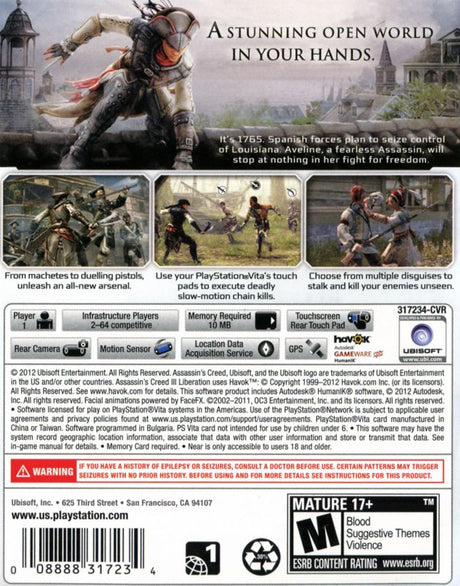 Assassin's Creed III: Liberation - Playstation Vita