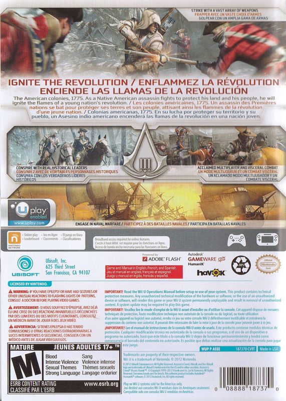 Assassin's Creed III - Wii U