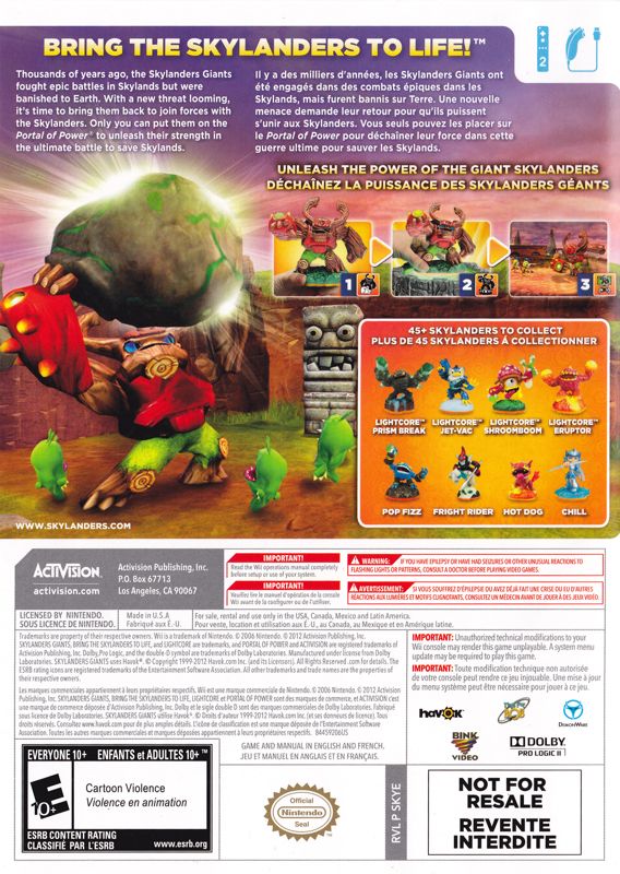 Skylanders Giants - Wii