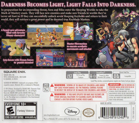 Kingdom Hearts 3D: Dream Drop Distance - Nintendo 3DS