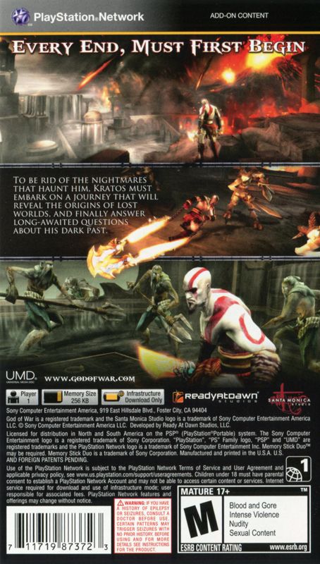 God of War: Ghost of Sparta - PSP