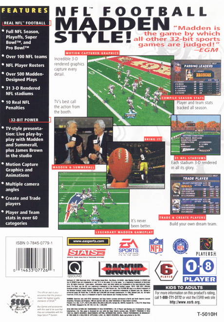 Madden NFL 97 - SEGA Saturn