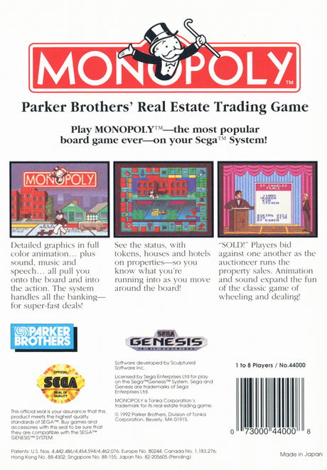 Monopoly - SEGA Genesis