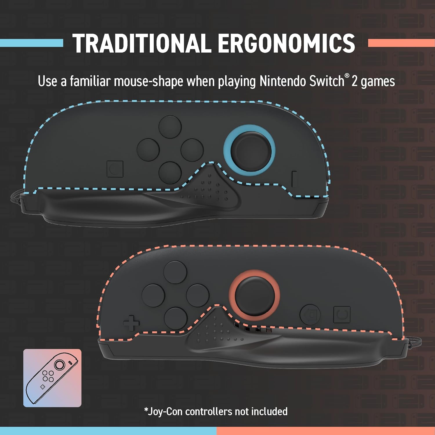 Joy‑Track Duo Ergonomic Mouse Attachment for Nintendo Switch 2 Joy‑Con 2
