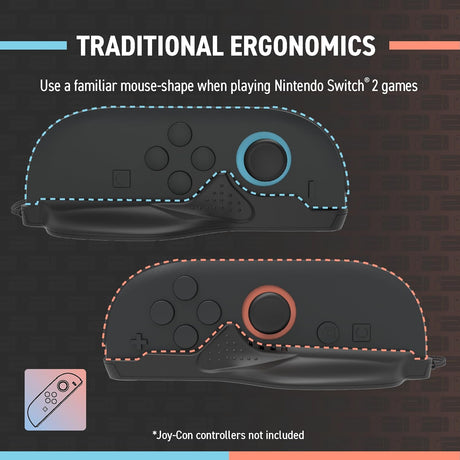 Joy‑Track Duo Ergonomic Mouse Attachment for Nintendo Switch 2 Joy‑Con 2