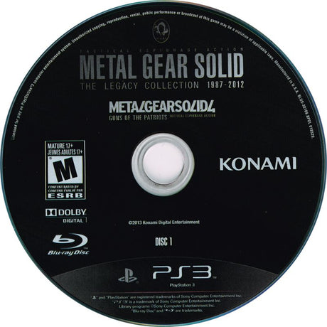 Metal Gear Solid: The Legacy Collection - PlayStation 3