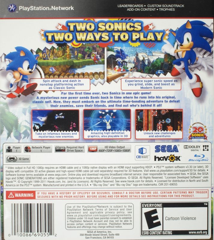 Sonic Generations - PlayStation 3