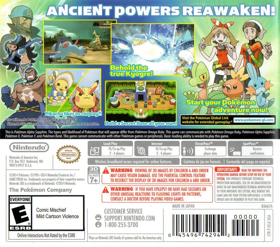 Pokemon Alpha Sapphire - Nintendo 3DS