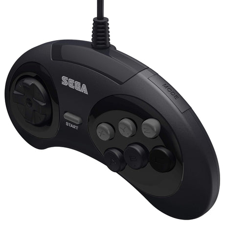 6-button Wired Controller for SEGA Genesis (Officially Licensed) - Black