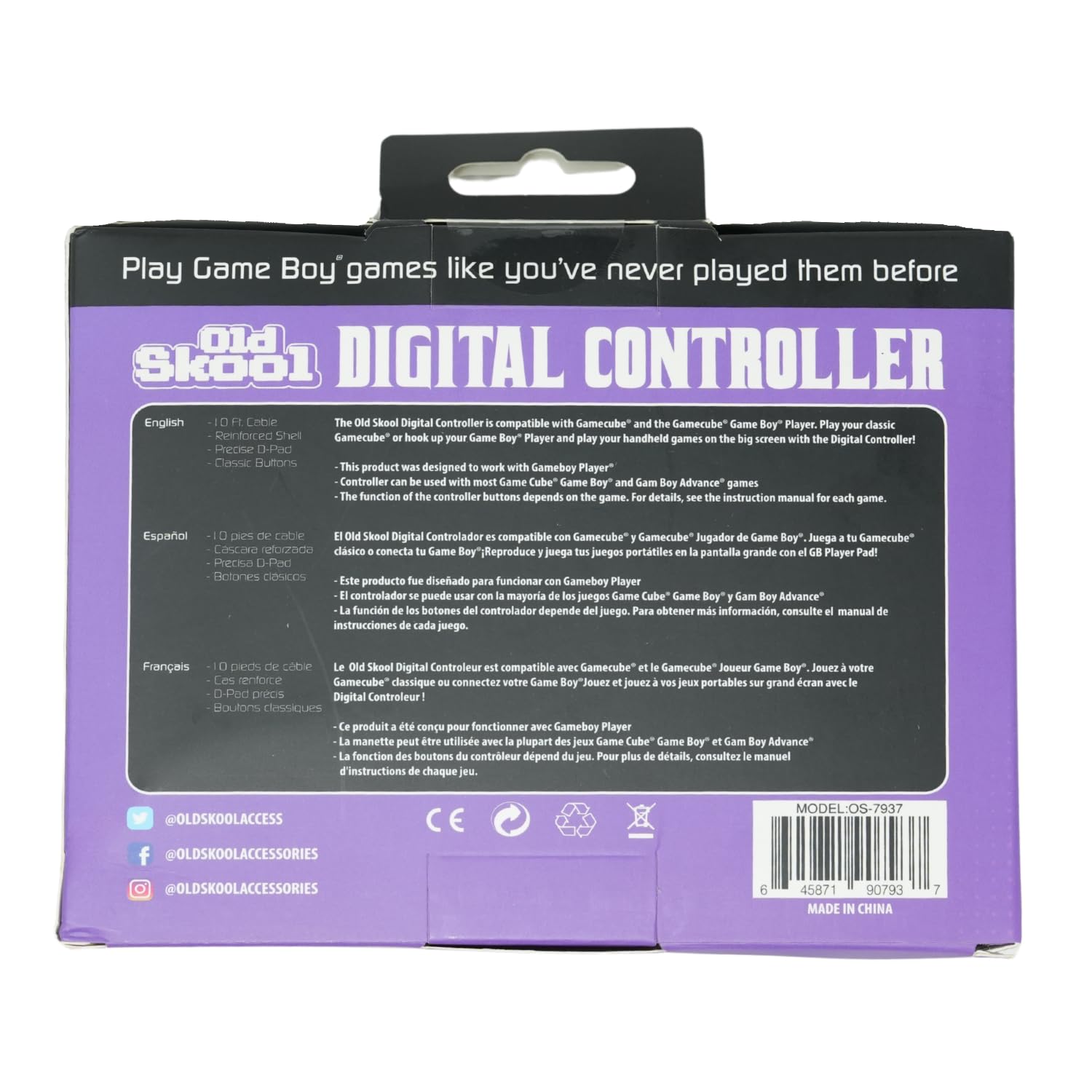 Digital Controller for GameCube & Game Boy Player - Purple
