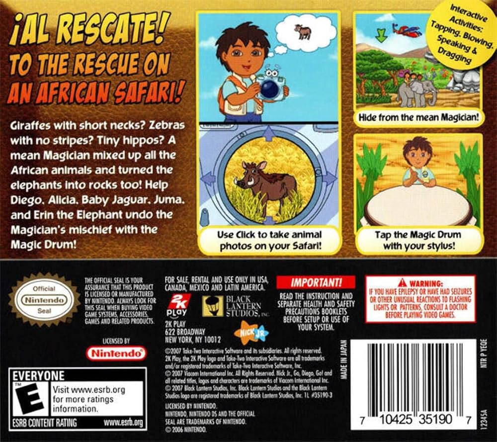 Go, Diego, Go! Safari Rescue - Nintendo DS