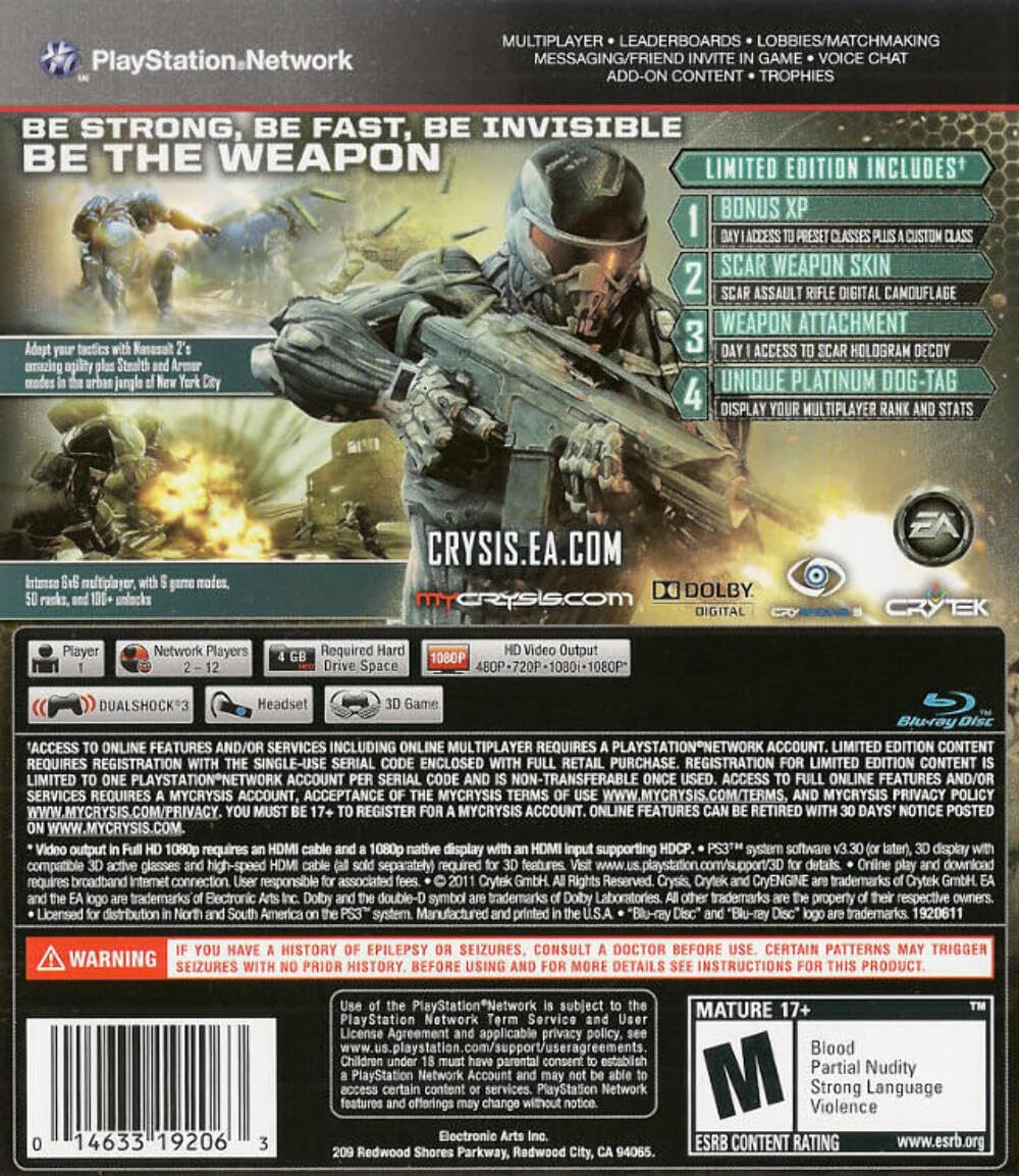 Crysis 2: Limited Edition - PlayStation 3