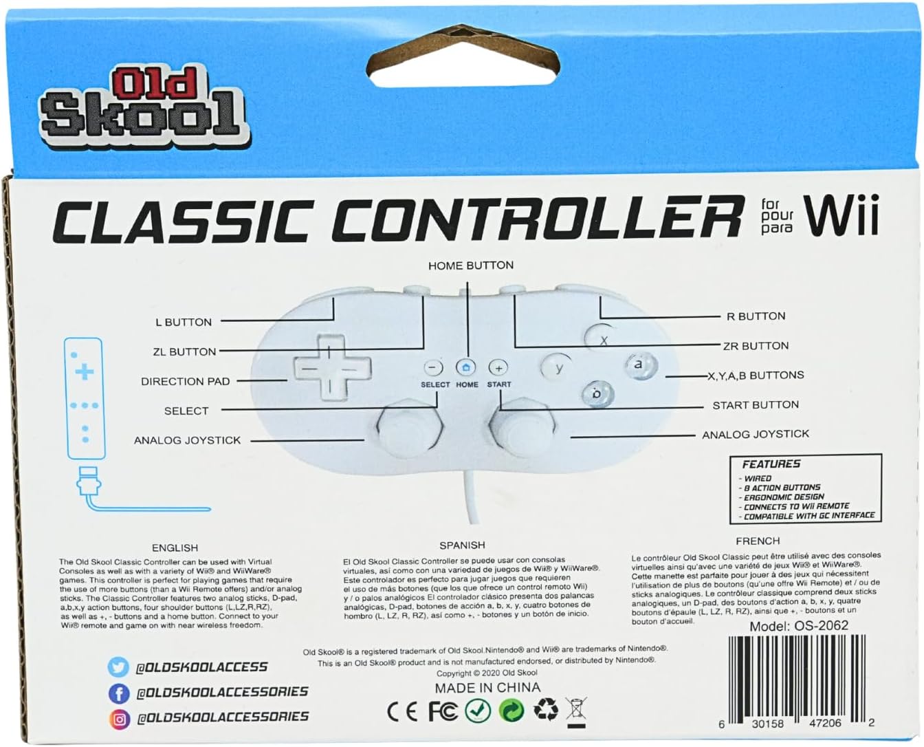 Classic Controller for Wii, Wii U, NES & SNES Classic