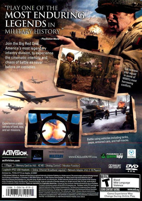 Call of Duty 2: Big Red One - PlayStation 2