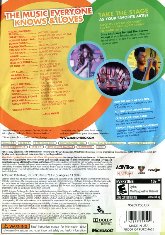 Band Hero - Xbox 360