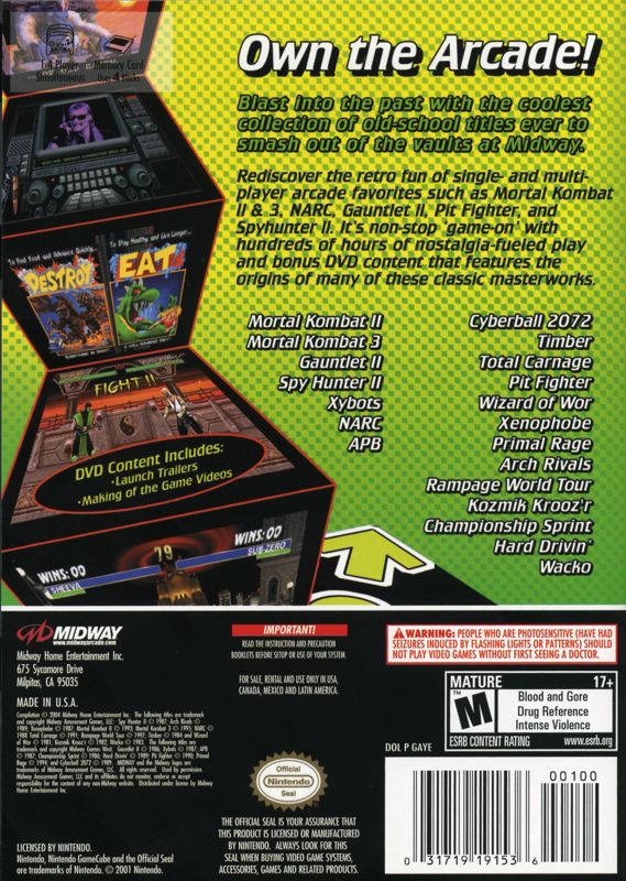 Midway Arcade Treasures 2 - GameCube