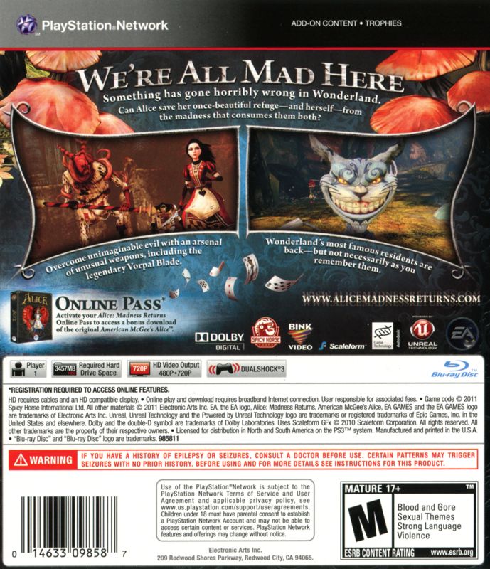 Alice: Madness Returns - PlayStation 3