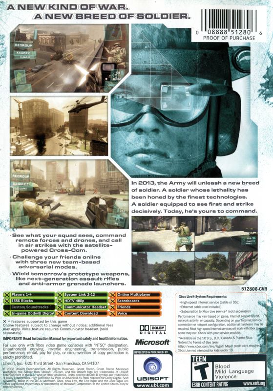 Tom Clancy's Ghost Recon: Advanced Warfighter - Xbox
