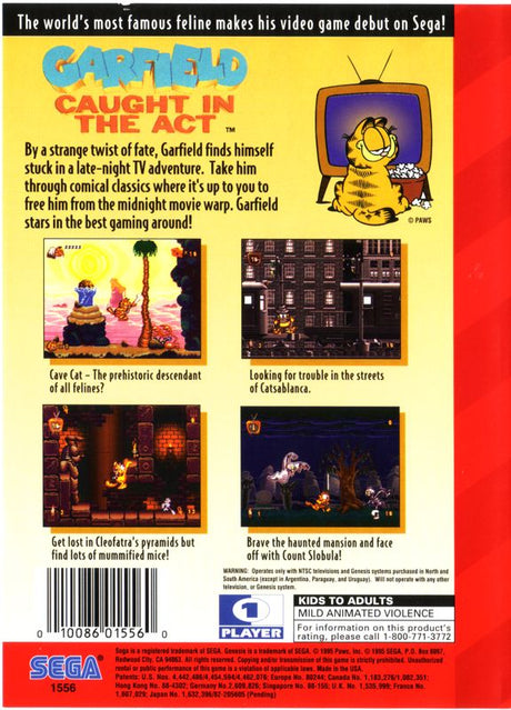 Garfield: Caught in the Act - SEGA Genesis