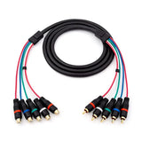 YPbPr Component Video Female-to-Male RCA Extension Cable (6 Feet)