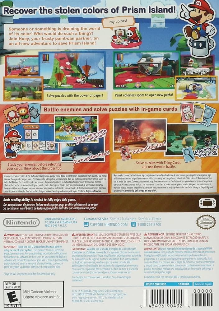 Paper Mario: Color Splash - Wii U