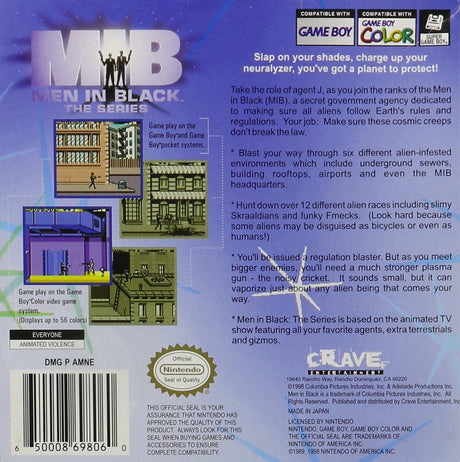 Men in Black: The Series - Game Boy Color