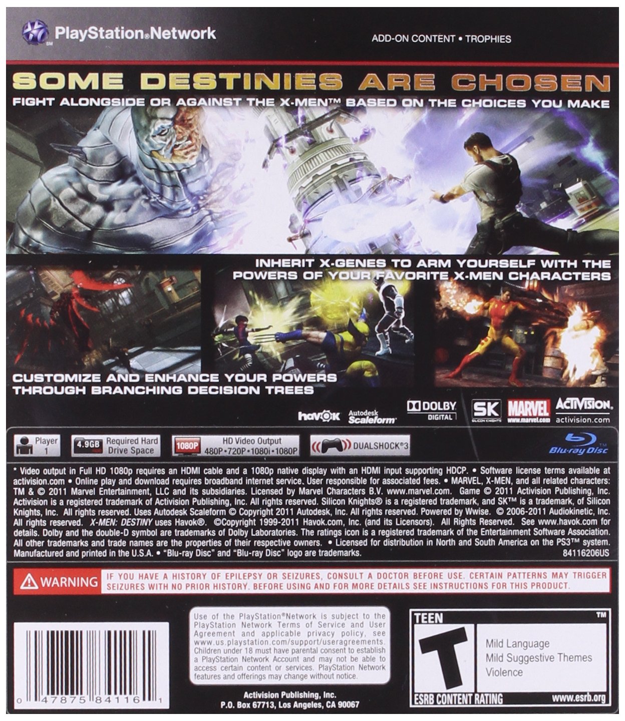 X-Men: Destiny - PlayStation 3