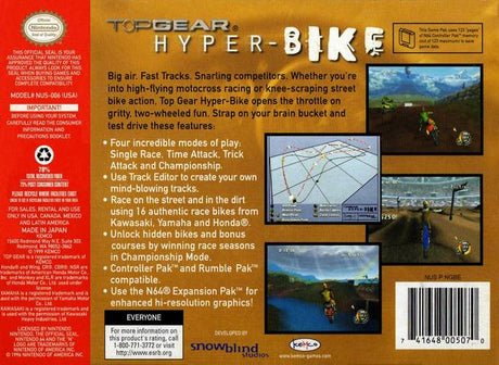 Top Gear Hyper-Bike - Nintendo 64