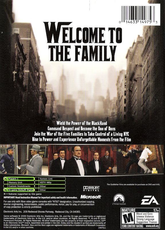 The Godfather: The Game - Xbox