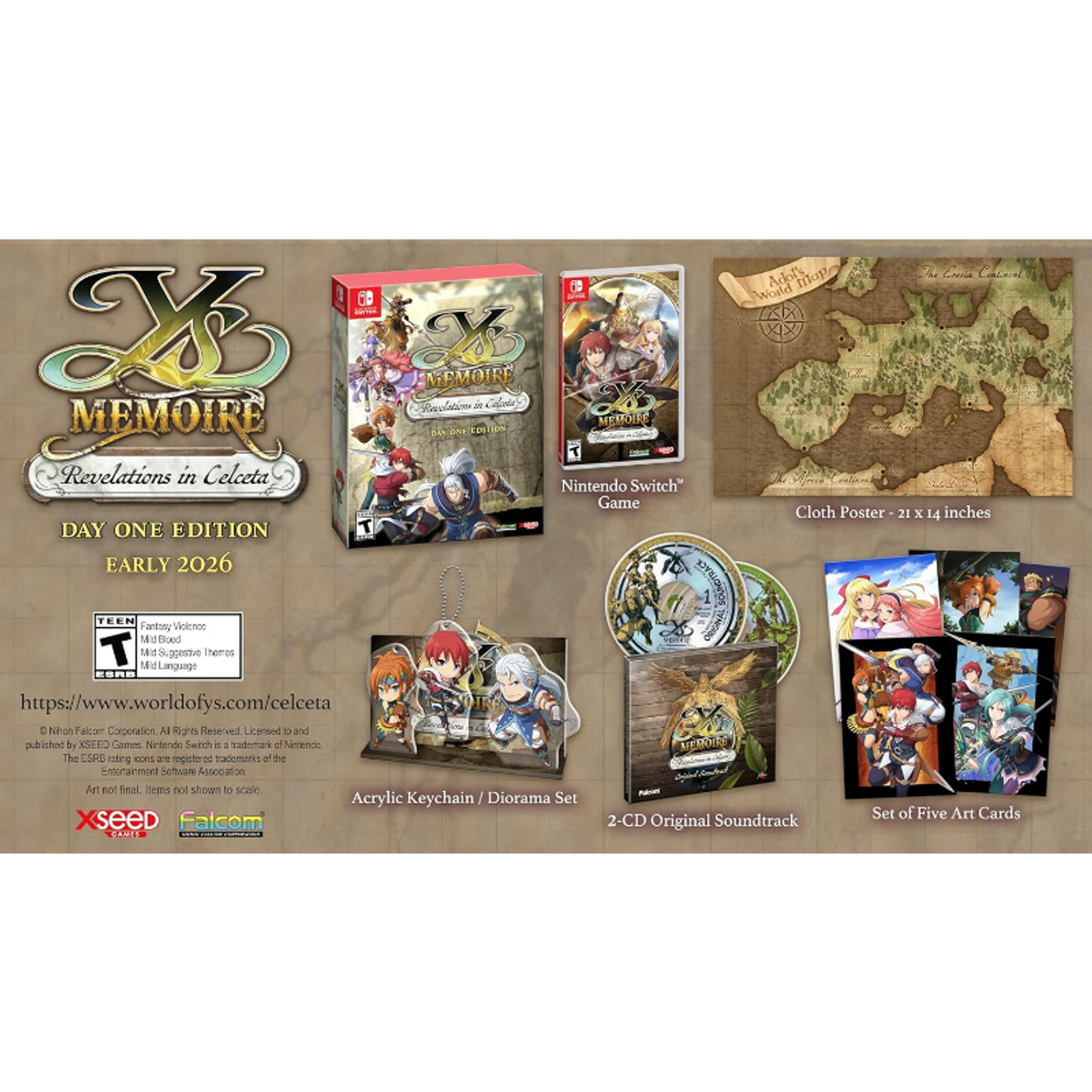Ys Memoire: Revelations in Celceta Day One Edition - Nintendo Switch