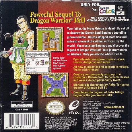 Dragon Warrior III - Game Boy Color