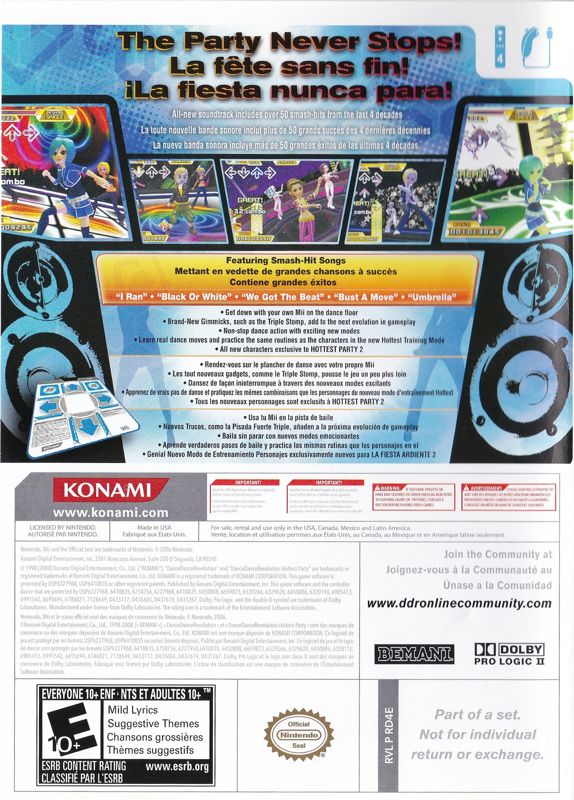 Dance Dance Revolution: Hottest Party 2 - Wii