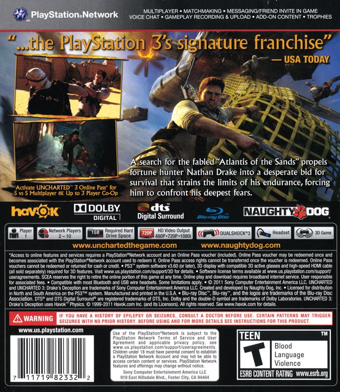 Uncharted 3: Drake's Deception - PlayStation 3