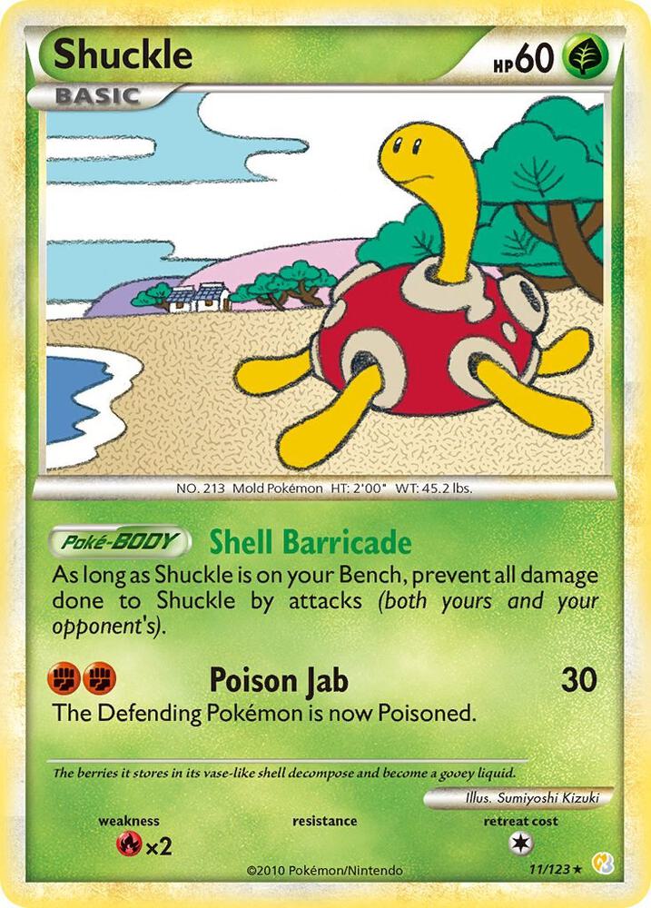 Shuckle (11/123) [HeartGold SoulSilver] [Reverse Holofoil]