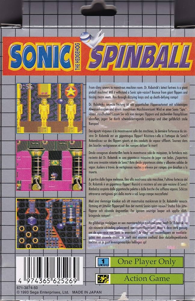 Sonic the Hedgehog: Spinball - SEGA Game Gear