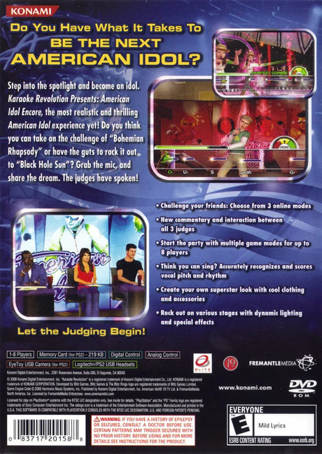 Karaoke Revolution Presents: American Idol - Encore - PlayStation 2