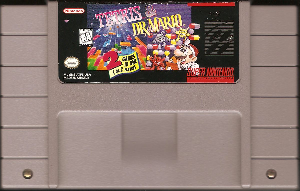 Tetris and Dr. Mario - Super Nintendo