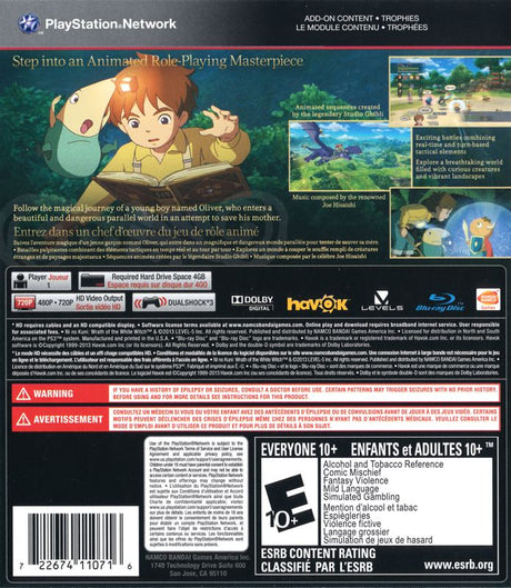 Ni no Kuni: Wrath of the White Witch - PlayStation 3