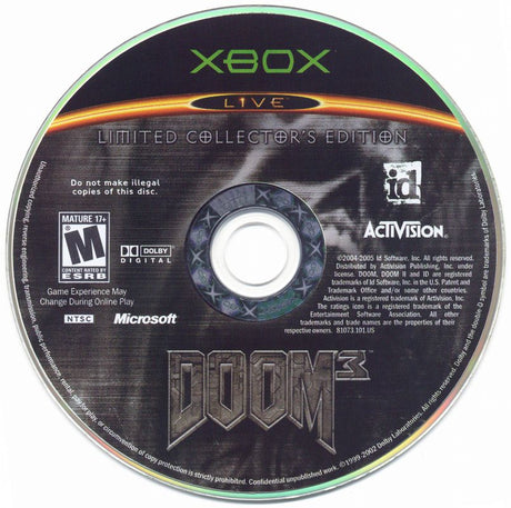 Doom 3 Limited Collector's Edition - Xbox